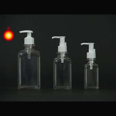 125ml~500ml high quality PETG plastic shampoo facial wash dispenser square lotion pump bottle