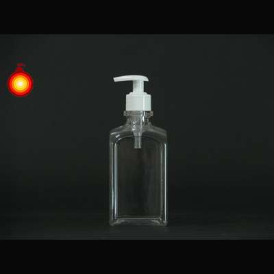 500ml square lotion plastic bottle with pump