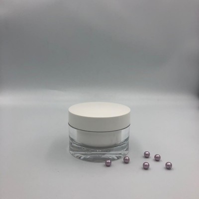 120ml round white  empty cosmetic cream acrylic jar